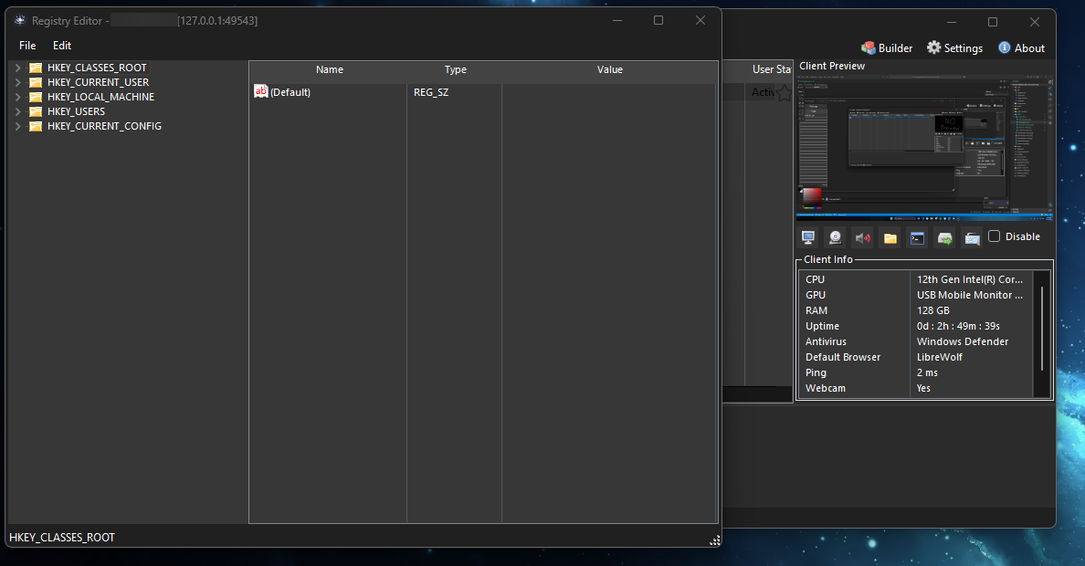 Pulsar Registry Editor interface